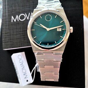 Movado Men's Bold Quest Sunray Green Dial Swiss Watch